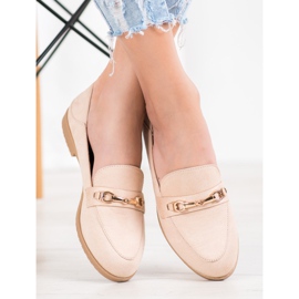 SHELOVET Signori in pelle scamosciata beige 1