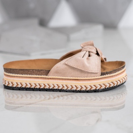 SHELOVET Pantofole alla moda sulla piattaforma marrone 2