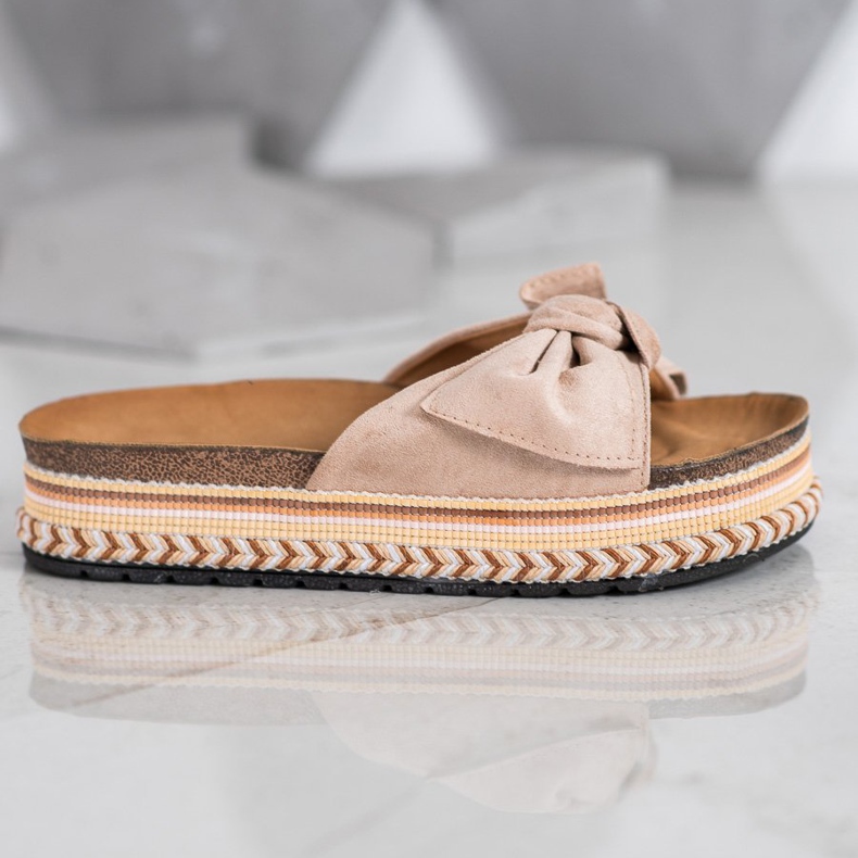 SHELOVET Pantofole alla moda sulla piattaforma marrone 2