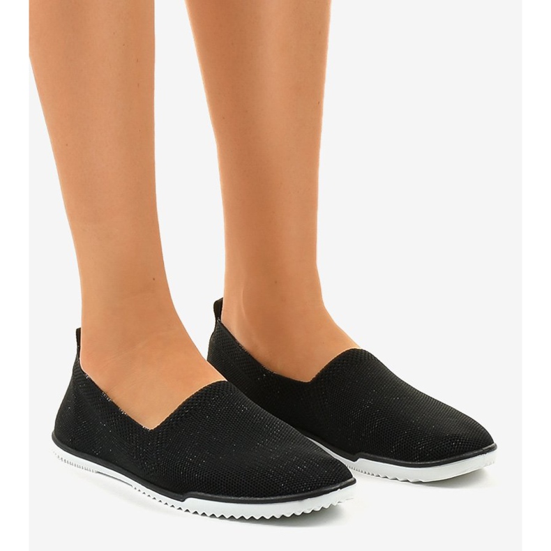 Sneakers slip-on in lycra nere GF-HJS12-1 nero 1