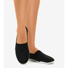 Sneakers slip-on in lycra nere GF-HJS12-1 nero 2