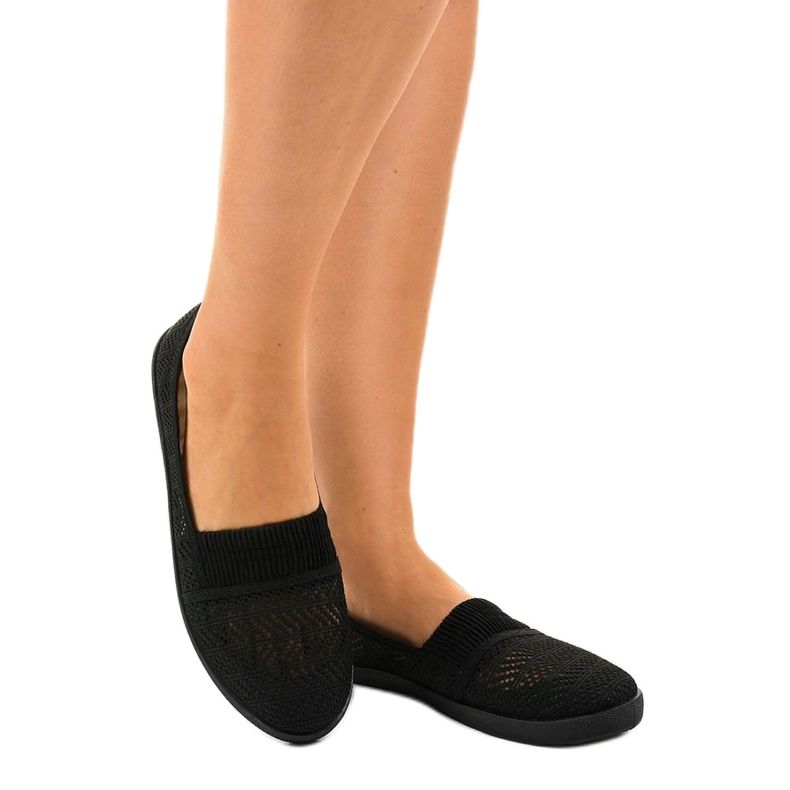 Sneakers slip-on traforate CB1711 nere nero 1