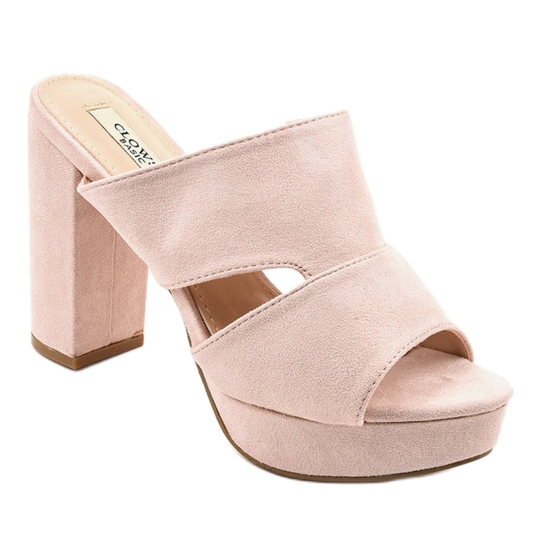 Tacco alto in camoscio beige 9R55 1