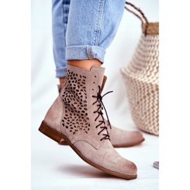 Nicole Cappucino Meridan Stivali in pelle da donna beige 2