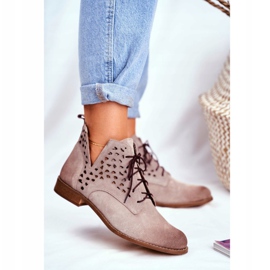 Nicole Stivali da donna in pelle Cappucino Low Meridan beige 2