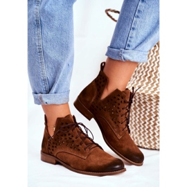 Nicole Stivali da donna in pelle Camel Low Meridan marrone 1