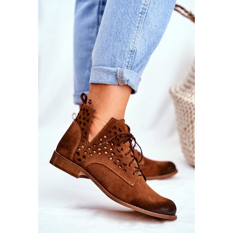 Nicole Stivali da donna in pelle Camel Low Meridan marrone 2