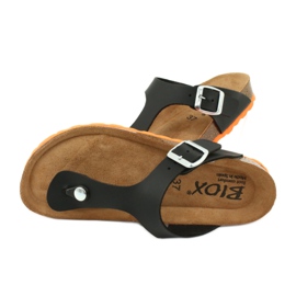 Pantofole mediche BIOX Gerona nere nero arancia 4