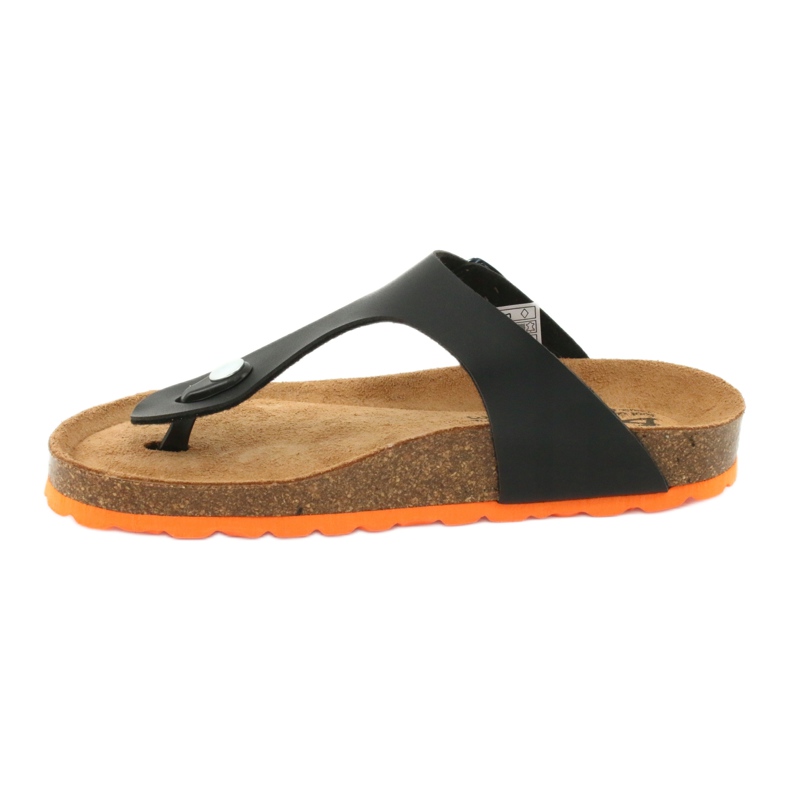 Pantofole mediche BIOX Gerona nere nero arancia 1