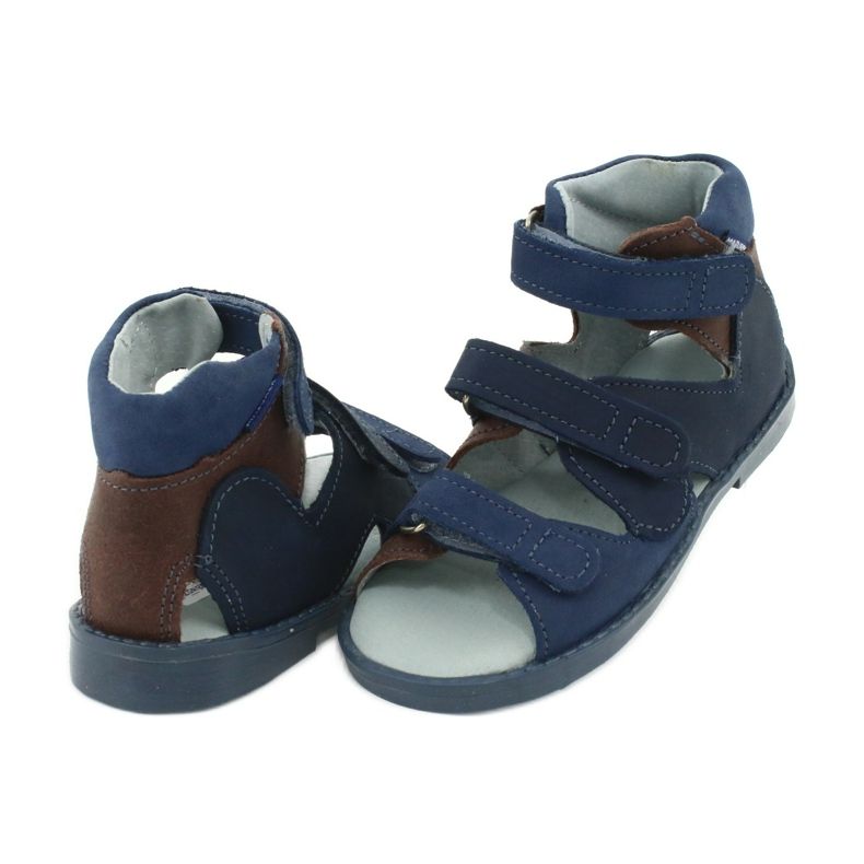 Sandali preventivi alti Mazurek 291, blu navy e marrone 3