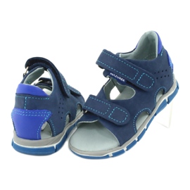 Mazurek Ragazzi in pelle con velcro blu navy 314 3