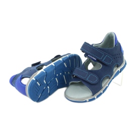 Mazurek Ragazzi in pelle con velcro blu navy 314 4