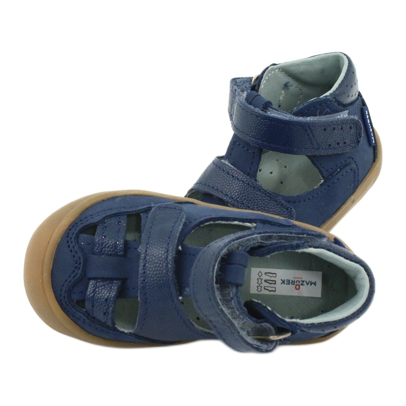 Sandali ragazzi rape Mazurek 1187 blu navy 4