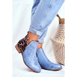 EVE Stivali Da Donna Con Tacco Piatto Primavera Blu Viva 1