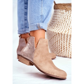 EVE Stivali Donna Con Tacco Piatto Primavera Khaki Viva beige 2