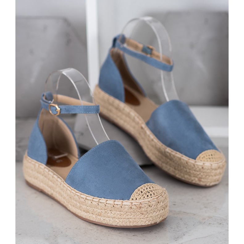 SHELOVET Espadrillas Con Fibbia blu 2