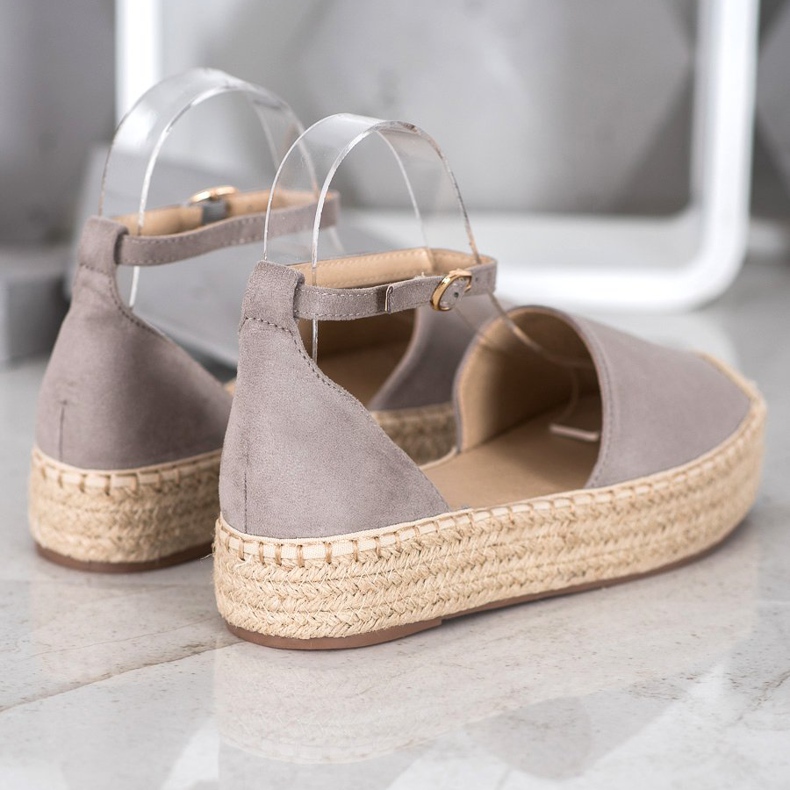 SHELOVET Espadrillas Con Fibbia grigio 1