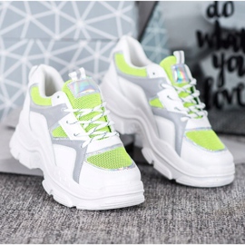 Sweet Shoes Scarpe da ginnastica legate bianco verde 1