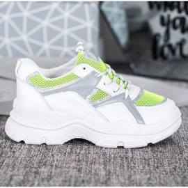 Sweet Shoes Scarpe da ginnastica legate bianco verde 2