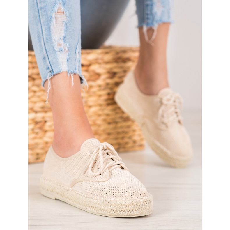 SHELOVET Espadrillas in camoscio marrone 1