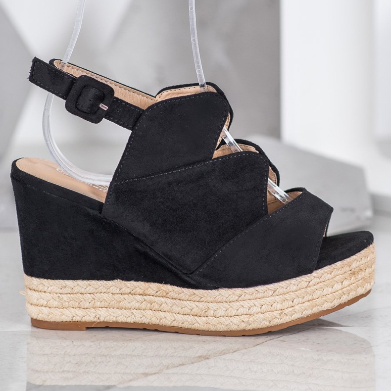 Small Swan Sandali con zeppa alla moda nero 2