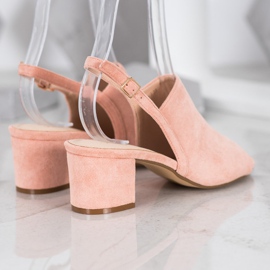 Small Swan Scarpe da polvere su un bar rosa 2