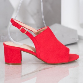 Small Swan Scarpe rosse su un palo rosso 2