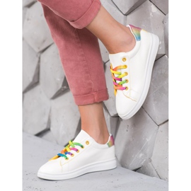 SHELOVET Scarpe sportive alla moda bianca 1
