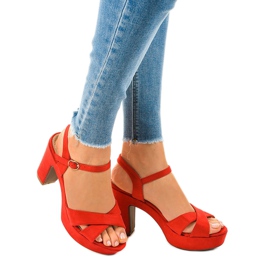 Sandali rossi sul post JC15017 rosso 1