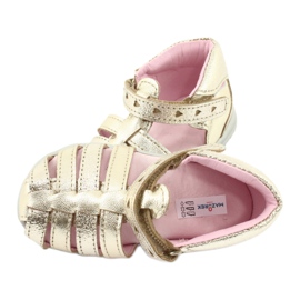 Sandali Mazurek 245 in pelle oro d'oro 4