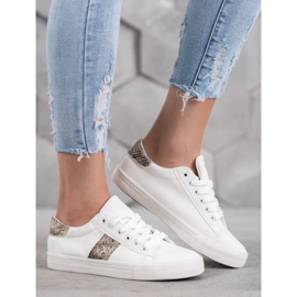 SDS Scarpe sportive su suola spessa bianco 2