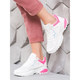 SHELOVET Sneakers Con Inserti Rosa bianca 1