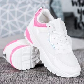 SHELOVET Sneakers Con Inserti Rosa bianca 2