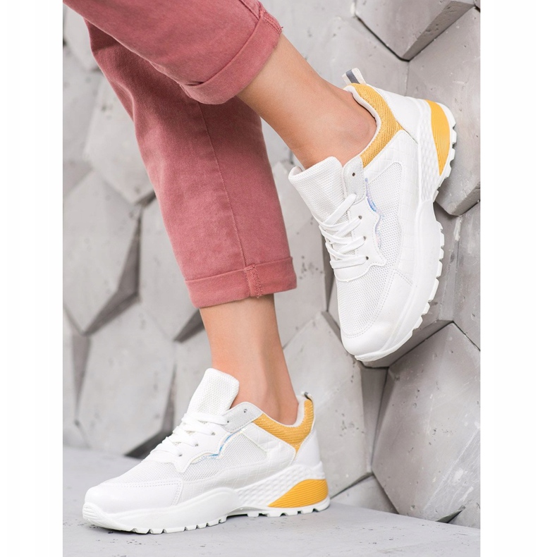 SHELOVET Sneakers Con Inserti Arancio Brillante bianca arancia 1