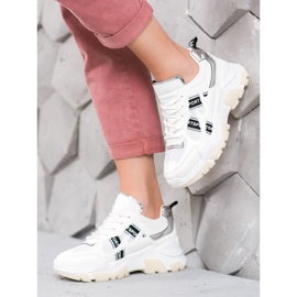 SHELOVET Sneakers sportive bianche bianca 1