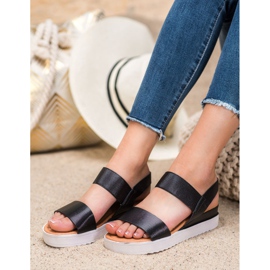 SHELOVET Sandali neri sulla piattaforma nero 2