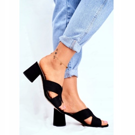 S.Barski Pantofole Da Donna Sul Tallone Slip Nere Guest nero 2