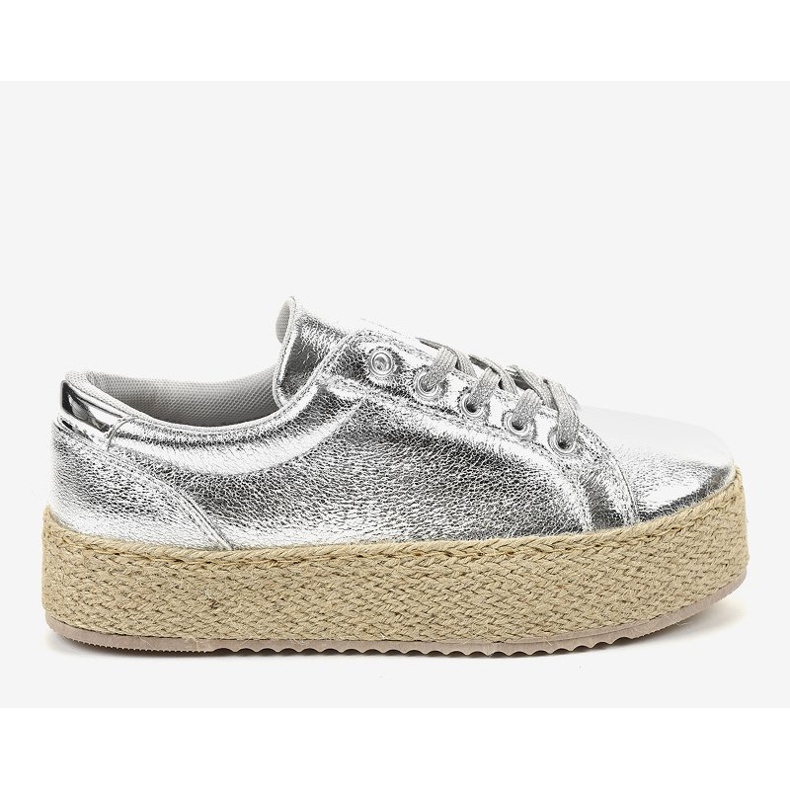 Espadrillas allacciate argento 6220 grigio 2