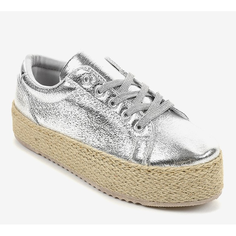 Espadrillas allacciate argento 6220 grigio 1