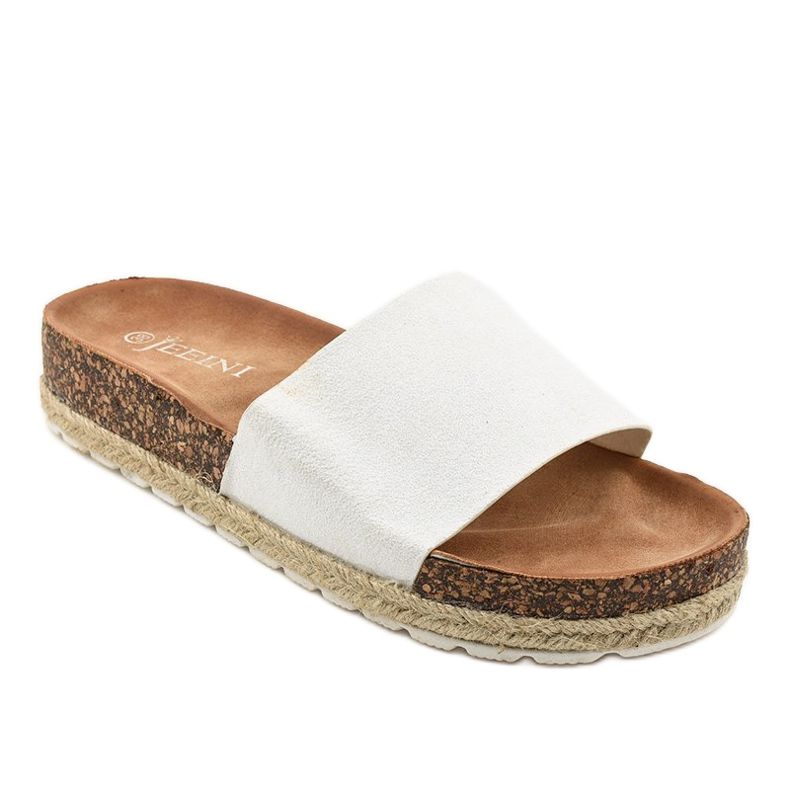 Ciabatte bianche glitter 6130 bianca 1