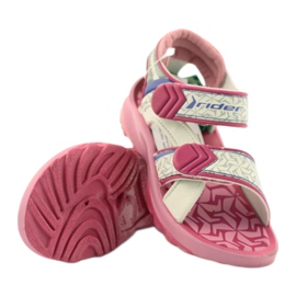 Rider Sandals per bambini bianco-bianco per Velcro 80608 rosa 4