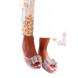Lu Boo | Ballerine di gomma Meliski Bow White Cindela incolore 2