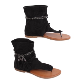 SEA Sandali Donna Infradito Con Gambo Nero SL1011 Madrit 2