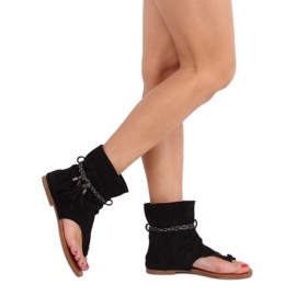 SEA Sandali Donna Infradito Con Gambo Nero SL1011 Madrit 3