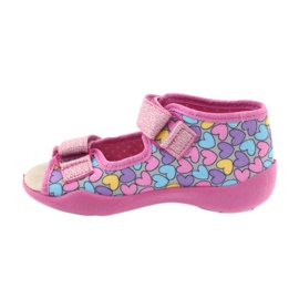 Scarpe per bambini gialle Befado 342P014 rosa 2