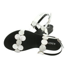 M.Daszyński Daszyński MR1958-1 sandali argento con cerchi d'argento 3