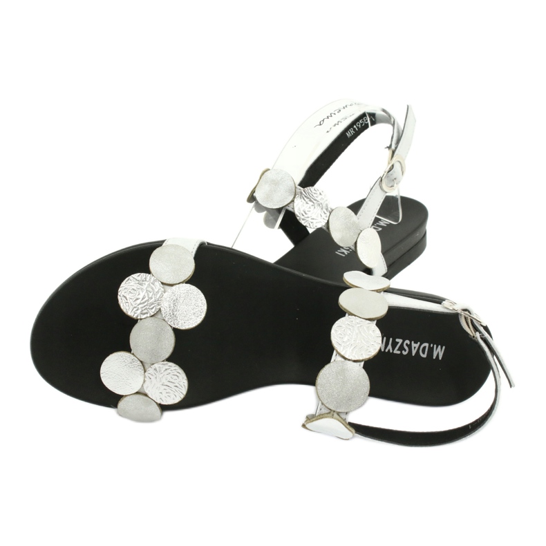 M.Daszyński Daszyński MR1958-1 sandali argento con cerchi 3