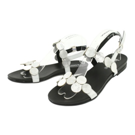 M.Daszyński Daszyński MR1958-1 sandali argento con cerchi d'argento 1