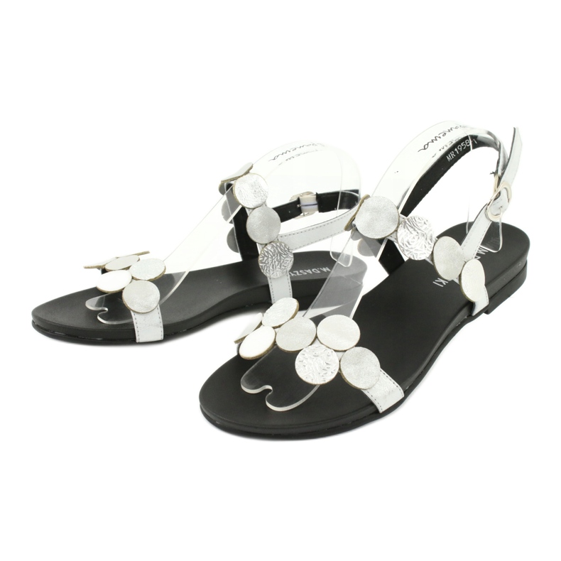 M.Daszyński Daszyński MR1958-1 sandali argento con cerchi 1