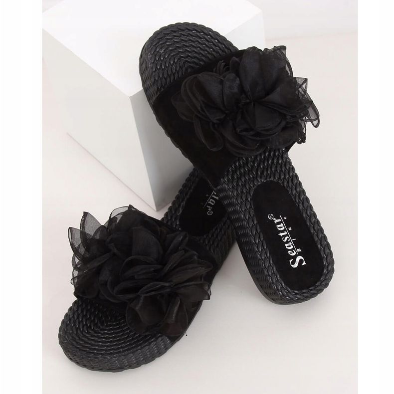 Pantofole nere da donna nere YQ227 Black nero 1